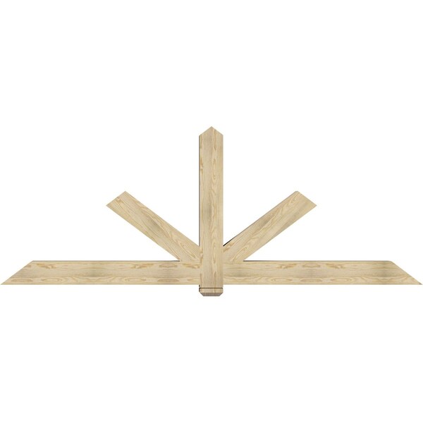 Ekena Millwork Kennewick Rough Sawn Timber Gable Bracket, Douglas Fir, 108"W x 40"H x 6"D x 6"F, 9/12 Pitch GBW108X40X0606KEN00RDF - main